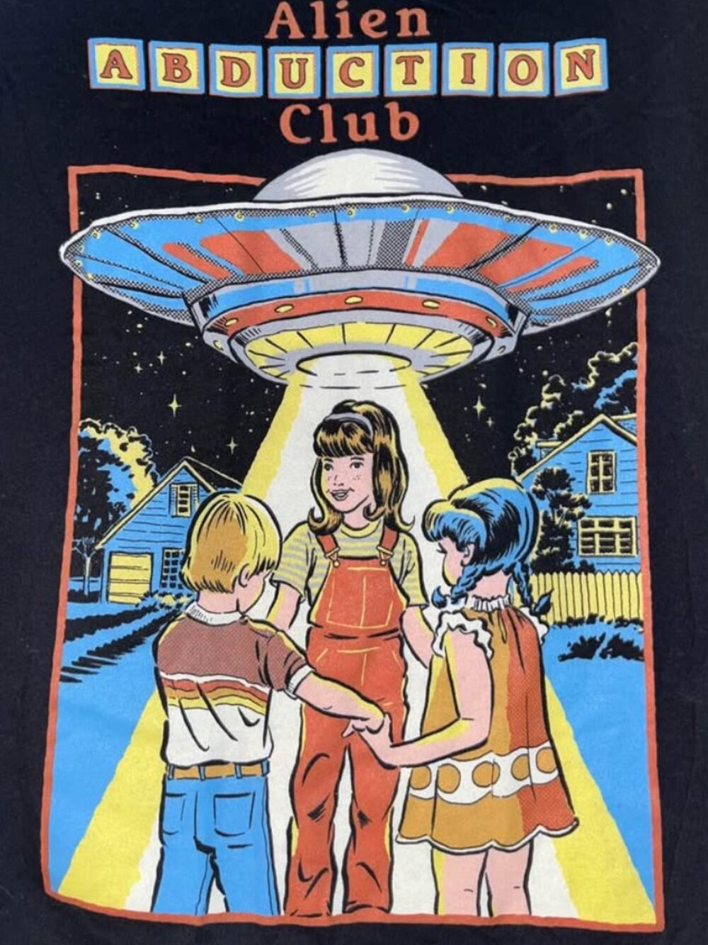 Alien Abduction Club Graphic Tee, Junior’s Medium - Picture 3 of 9